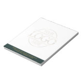 Custom Business Logo Faded Backdrop Modern Simple ノートパッド (回転)