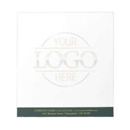 Custom Business Logo Faded Backdrop Modern Simple ノートパッド