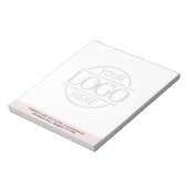 Custom Business Logo Faded Backdrop Modern Simple ノートパッド (回転)