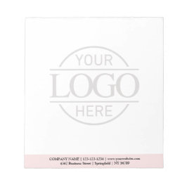 Custom Business Logo Faded Backdrop Modern Simple ノートパッド