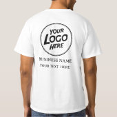 Custom Business Logo Front Back Tシャツ (裏面)