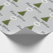 Custom Business Logo Happy Holidays ラッピングペーパー (角)