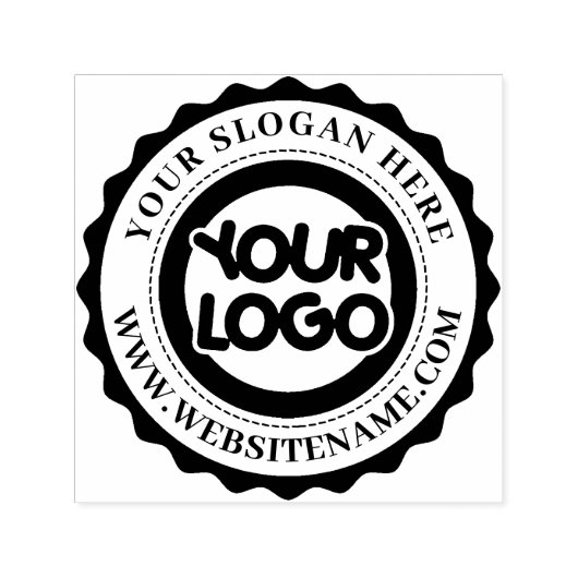 Custom Business Logo Large Rubber Stamp セルフインキングスタンプ (デザイン)