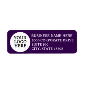 Custom Business logo Minimal Mono Return Address ラベル (正面)