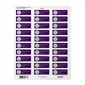 Custom Business logo Minimal Mono Return Address ラベル (フルシート)