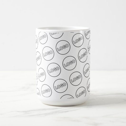 Custom Business Logo Modern Branded Coffee コーヒーマグカップ (中央)