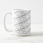 Custom Business Logo Modern Branded Coffee コーヒーマグカップ (左)