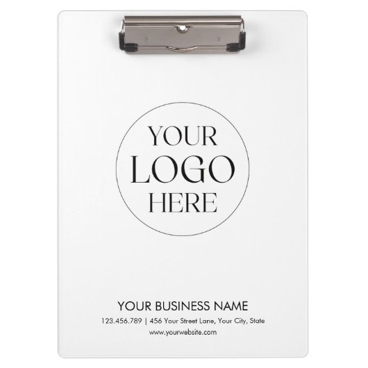 Custom Business Logo Modern Minimalist Promotional クリップボード (正面)