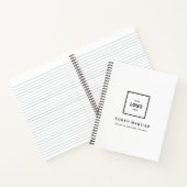 Custom Business Logo Modern Professional White  ノートブック (内部)