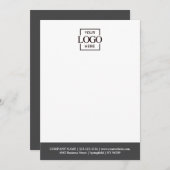 Custom Business Logo Modern Simple Minimalist ノートカード (正面/裏面)