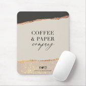 Custom Business Logo Mouse Pad Black Cream Gold マウスパッド (マウス)