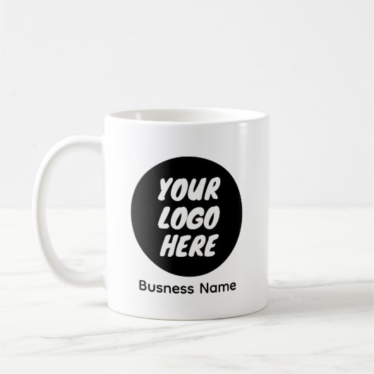 Custom Business Logo & Name Branded Coffee Mug コーヒーマグカップ (左)