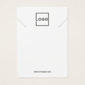 Custom Business Logo Necklace Display Cards (正面)