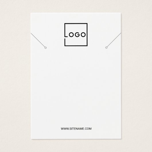Custom Business Logo Necklace Display Cards (正面)