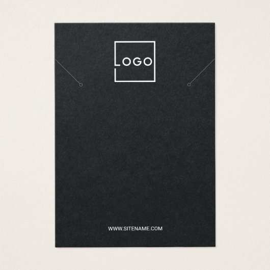 Custom Business Logo Necklace Display Cards (正面)