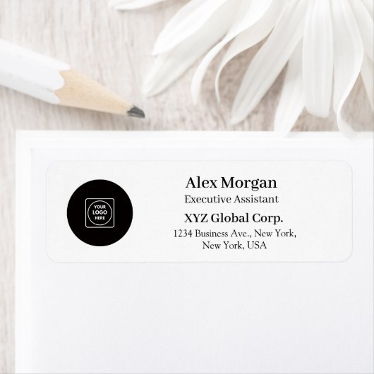 Custom Business Logo Personalized Address Labels ラベル (インサイチュ)