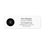 Custom Business Logo Personalized Address Labels ラベル (正面)