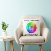 Custom Business Logo Personalized Throw Pillow クッション (椅子)