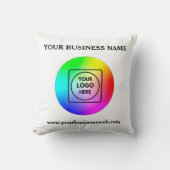 Custom Business Logo Personalized Throw Pillow クッション (正面)