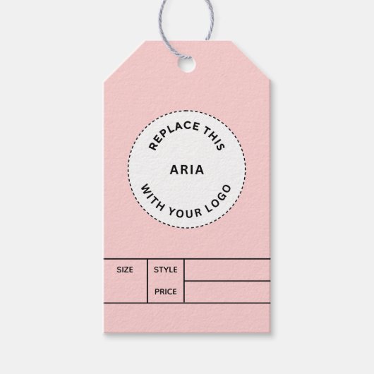 Custom Business Logo Price Hang Tag ギフトタグ (正面)