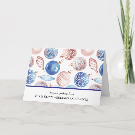 Custom Business Logo QR Code Corporate Christmas シーズンカード (正面)