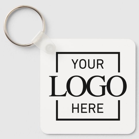 Custom Business Logo & QR Code Promotional Swag キーホルダー (正面)