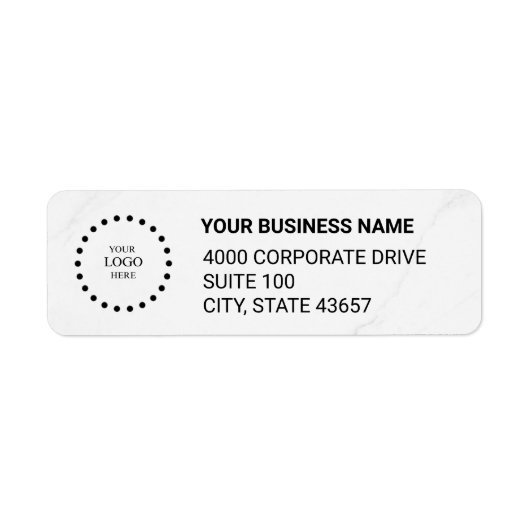 Custom Business Logo  Return Address Label ラベル (正面)