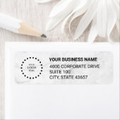Custom Business Logo  Return Address Label ラベル (インサイチュ)