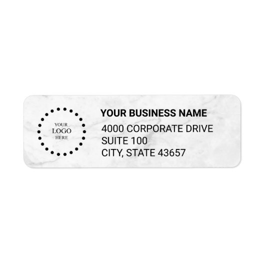 Custom Business Logo  Return Address Label ラベル (正面)