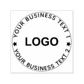 Custom Business Logo & Slogan (Round Brand Name)  セルフインキングスタンプ (デザイン)