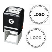 Custom Business Logo & Slogan (Round Brand Name)  セルフインキングスタンプ