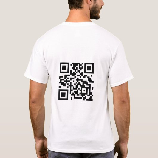 Custom Business Logo T-shirt With QR code  Tシャツ (裏面)