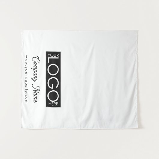 Custom Business Logo Table Runner Banner Retro タペストリー (正面(横))