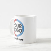 Custom Business Logo Text Mug for Businesses  Gift コーヒーマグカップ (正面左)