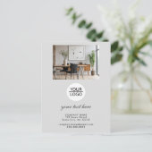 Custom Business Logo & Text Office ポストカード (スタンド正面)