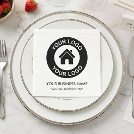 Custom Business Logo Text Promotional スタンダードカクテルナプキン