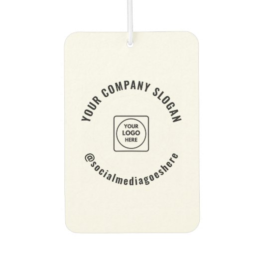 Custom Business Logo Text Promotional Branding カーエアーフレッシュナー (正面)