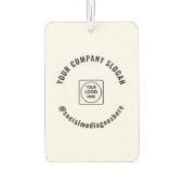 Custom Business Logo Text Promotional Branding カーエアーフレッシュナー (裏面)