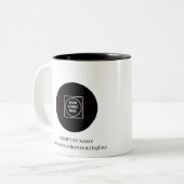 Custom Business Logo Website Two Tone Mug ツートーンマグカップ (正面左)