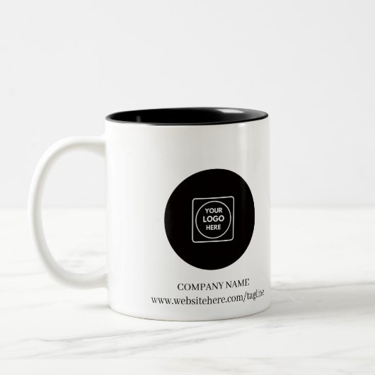 Custom Business Logo Website Two Tone Mug ツートーンマグカップ (左)