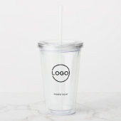 Custom Business Logo with Custom Text アクリルタンブラー (正面)
