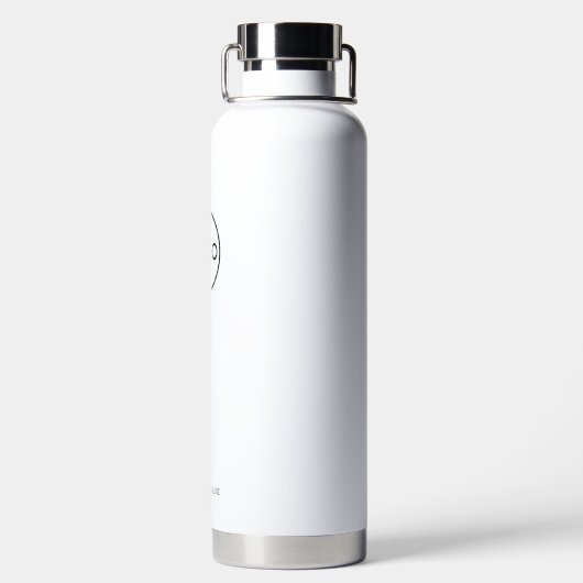 Custom Business Logo with Custom Text ウォーターボトル (背面)