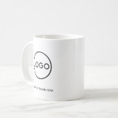 Custom Business Logo with Custom Text コーヒーマグカップ (正面左)