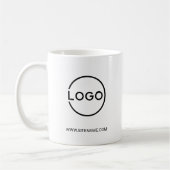 Custom Business Logo with Custom Text コーヒーマグカップ (左)