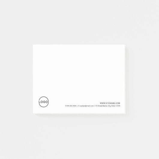 Custom Business Logo with Custom Text ポストイット (正面)