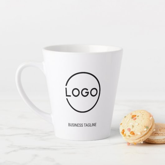 Custom Business Logo with Custom Text Coffee Mug カフェラテマグ (インサイチュ)
