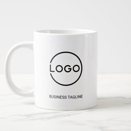 Custom Business Logo with Custom Text Coffee Mug ジャンボコーヒーマグカップ (左)