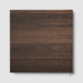 Custom Business Logo Wood Look Visitors Rustic ゲストブック (裏面)