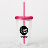 Custom Business Name Logo Acrylic Tumbler アクリルタンブラー (正面)