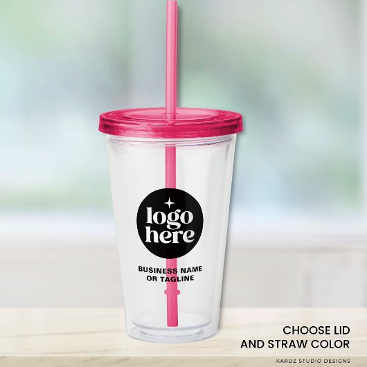 Custom Business Name Logo Acrylic Tumbler アクリルタンブラー